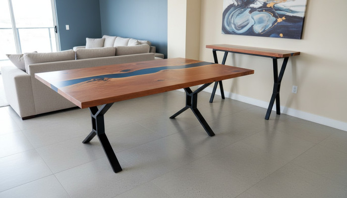 Custom-made epoxy resin river table real wood price per square meter tables resin