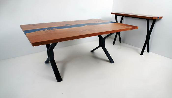 Custom-made epoxy resin river table real wood price per square meter tables resin