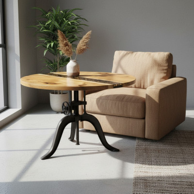 Round dining table epoxy resin meeting table conference table solid