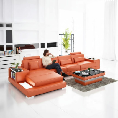 Upholstered Corner Sofa Living Landscape Designer Sofa Corner Sofa L-Shaped Corner Sofa Leather Sofa