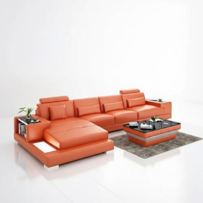 Upholstered Corner Sofa Living Landscape Designer Sofa Corner Sofa L-Shaped Corner Sofa Leather Sofa
