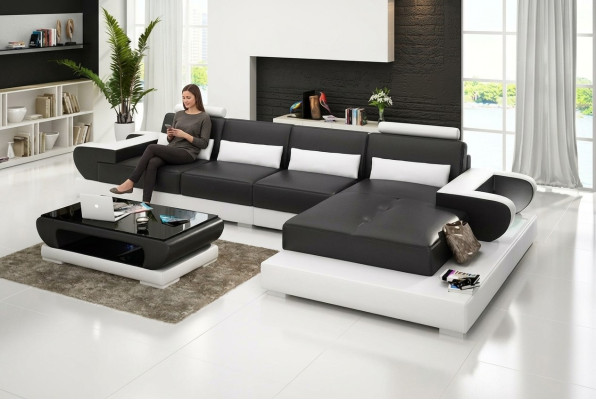 Sofa leather sofa corner couch upholstered suite couch corner suite living landscape upholstery