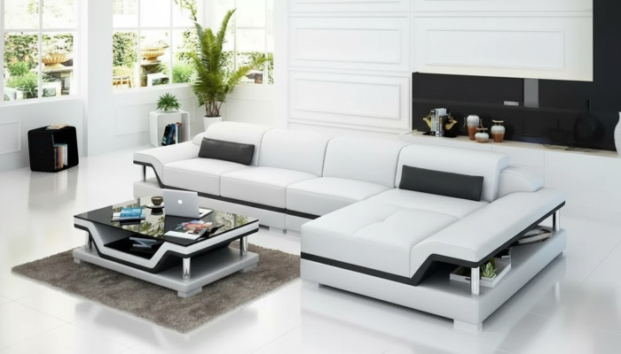 Seating landscape leather sofa corner sofa L-shape modern sofa corner sofa upholstery.