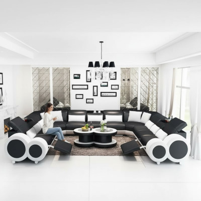 Sectional sofa U-shape modern sofa leather sofa couches upholstered designer furniture set