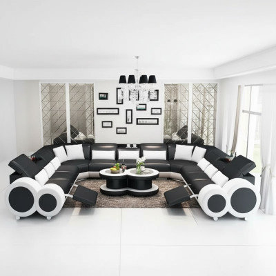 Sectional sofa U-shape modern sofa leather sofa couches upholstered designer furniture set
