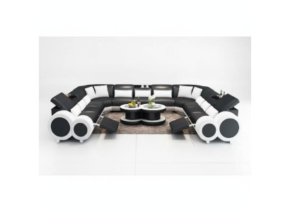 Sectional sofa U-shape modern sofa leather sofa couches upholstered designer furniture set