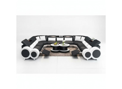 Sectional sofa U-shape modern sofa leather sofa couches upholstered designer furniture set