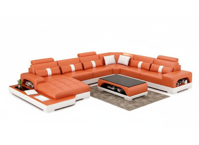 Corner sofa, upholstered corner sofa, U-shaped modern sofa, leather sofa, designer sofa