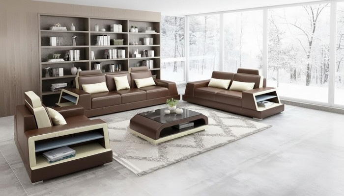 Sofa set 321 seater coffee table leather sofa modern sofa couch living room landscape