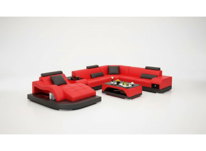 Sectional sofa, U-shaped, armchair, coffee table, modern sofa, leather sofa, sectional sofa, upholstery, 2-piece set