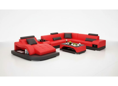 Sectional sofa U-shape armchair coffee table modern sofa leather sofa sectional sofa cushions 2-piece set