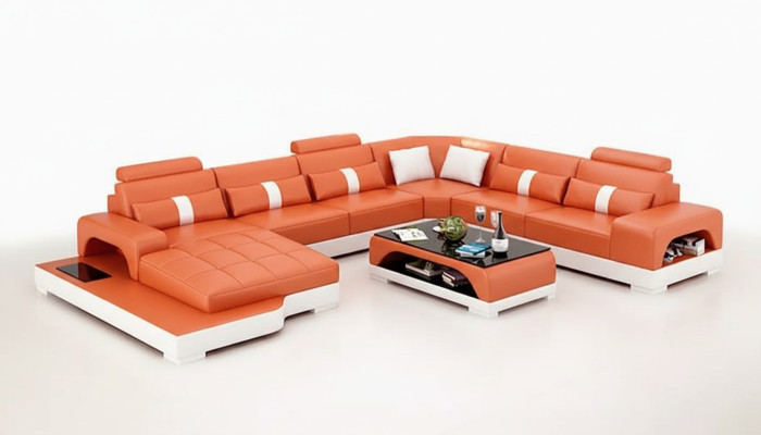 Corner set sofa upholstery corner group living landscape leather sofa couches sofas U-shape