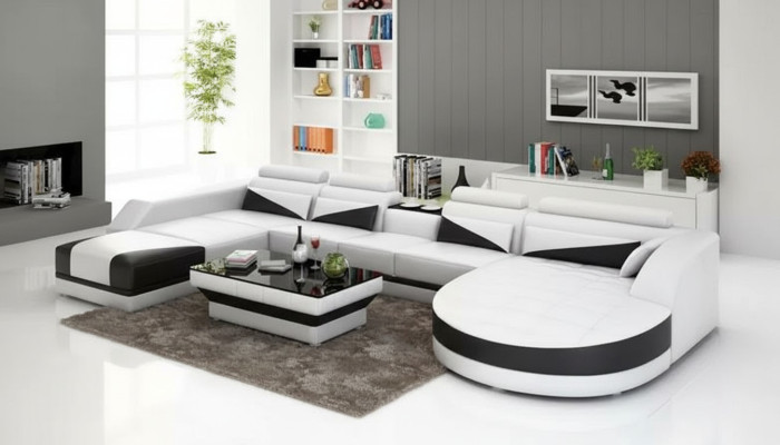 Corner sofa upholstery corner group living landscape leather sofa couches 2 pieces.