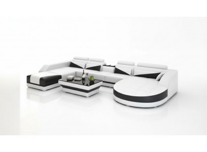 Corner sofa upholstery corner group living landscape leather sofa couches 2 pieces.