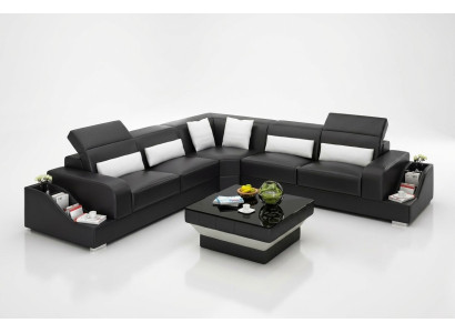 Leather sofa corner couch upholstered suite sofa couch living landscape upholstery corner suite