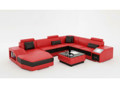 Leather sofa designer sofa corner sofa U-shaped modern sofa leather sofa corner sofa upholstery