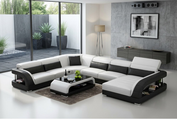 Design corner sofa living room furniture modern corner couch leather upholstery couch