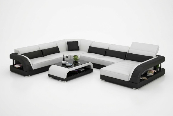Design corner sofa living room furniture modern corner couch leather upholstery couch