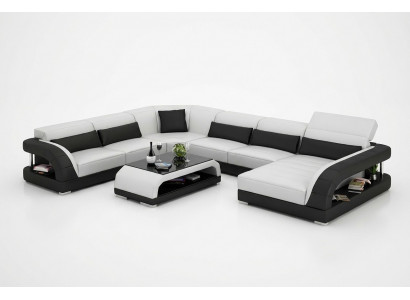 Design corner sofa living room furniture modern corner couch leather upholstery couch