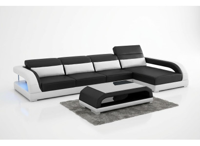 Leather-cushion design corner sofa corner couch sofa L shape living room