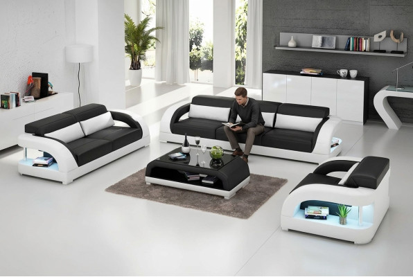 Living Room Sofa Set 3+2+1 Seater Designer Sofa Leather Sofa Modern Sofa