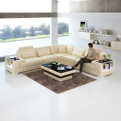 Design living room sofa furniture corner couch corner sofa leather upholstery couch
