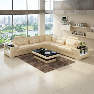 Design living room sofa furniture corner couch corner sofa leather upholstery couch