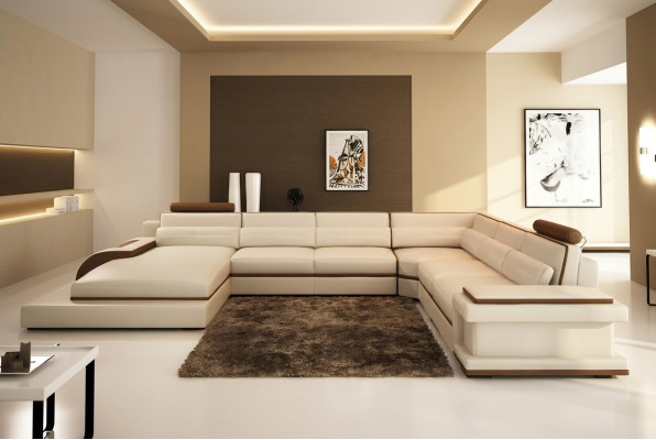Modern living landscape corner sofa couch upholstery corner suite 2-piece.