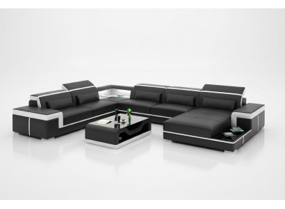 Corner sofa design modern living room furniture corner couch leather upholstery couch
