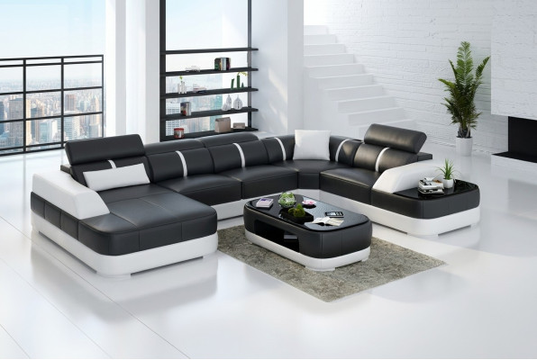 Modern corner sofa design living room corner couch leather cushion couch sofa