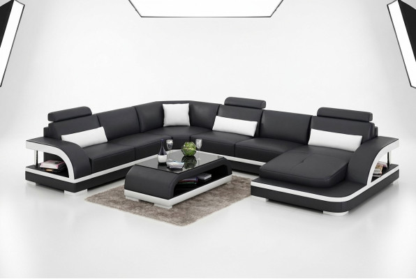 Design corner sofa living room decor furniture modern corner couch leather upholstered couch