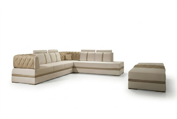 Corner sofa, leather sofa, design sofa, L-shaped corner sofa, modern upholstery, living room.