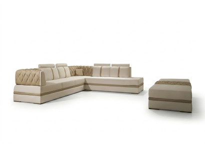 Corner sofa, leather sofa, design sofa, L-shaped corner sofa, modern upholstery, living room.