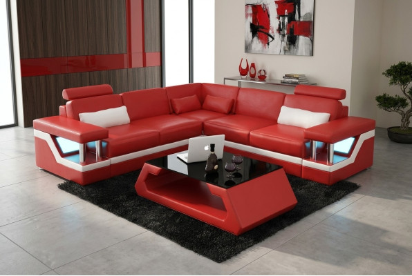 Living area sofa set corner unit leather sofa upholstery upholstered couch