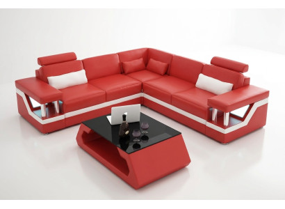 Living area sofa set corner unit leather sofa upholstery upholstered couch