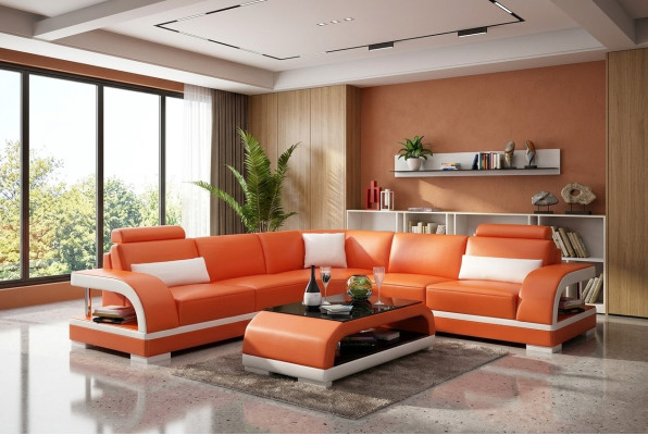 Leather sofa corner sofa upholstery corner suite sofa upholstery couch set living landscape