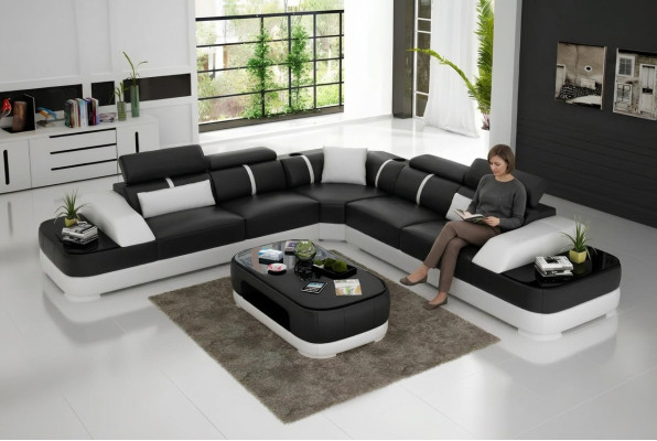 Design furniture corner couch corner sofa living room leather upholstery couch sofa