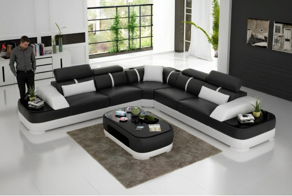 Living room corner couch design corner sofa furniture modern leather upholstery couch