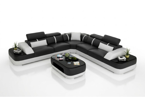 Living room corner couch design corner sofa furniture modern leather upholstery couch