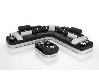 Living room corner couch design corner sofa furniture modern leather upholstery couch