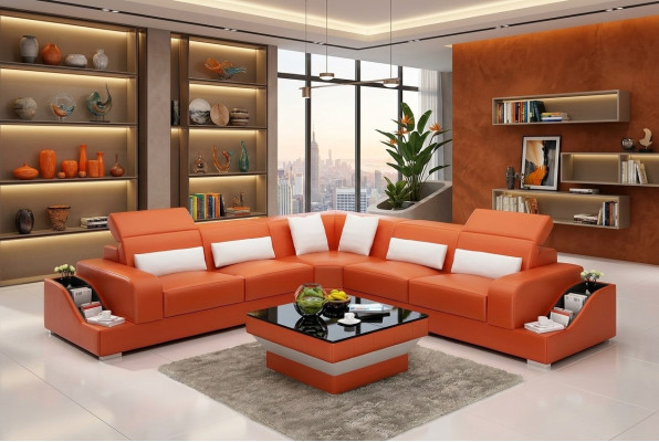 Designer furniture corner sofa living room corner couch leather upholstery couch sofa
