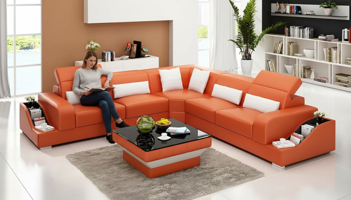 Corner sectional, leather sofa, corner sofa, upholstered furniture, upholstered couch, suite, living area.