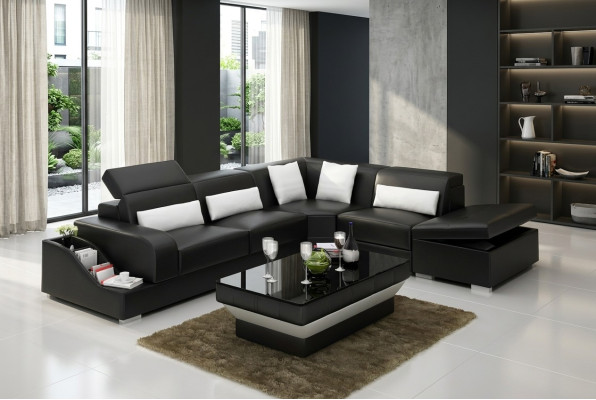 Modern design corner couch corner sofa living room leather upholstered couch sofa