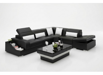 Suite, corner suite, sofa, leather sofa, corner sofa, upholstery, upholstered couch, living landscape.
