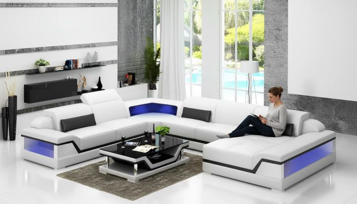 Corner suite corner sofa upholstered corner couch 2-piece set new modern living room