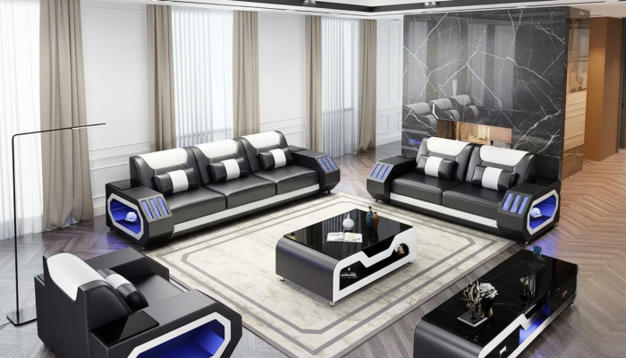 Modern leather sofa set couch upholstered sofa sets leather sofa sideboard new