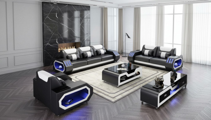 Sofa Set 321 Seater Modern Sofa Leather Sofa Designer Sofa Living Landscape New