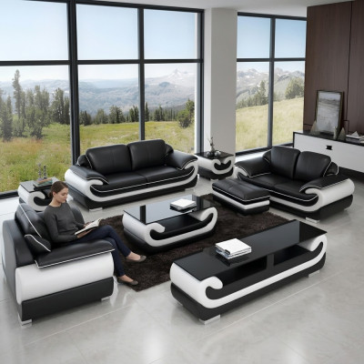 Sofa set 321 seater living landscape modern sofa leather sofa designer