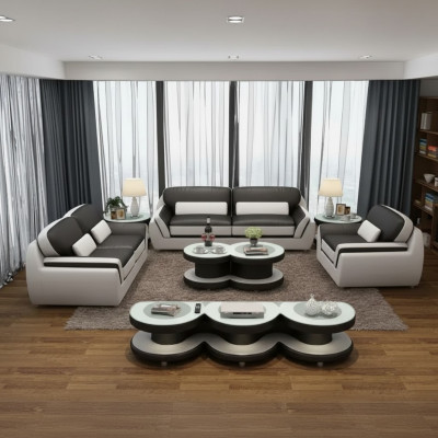 Designer sofa leather sofa suite 3-2-1 seater modern sofa living landscape