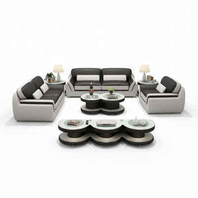 Designer sofa leather sofa suite 3-2-1 seater modern sofa living landscape